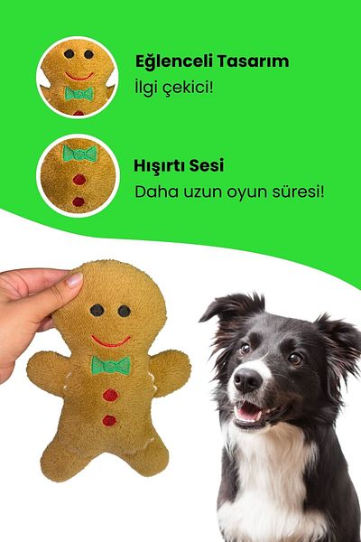 Havhav New Year's Cookies - Plush Dog Toy with Rustle Sound