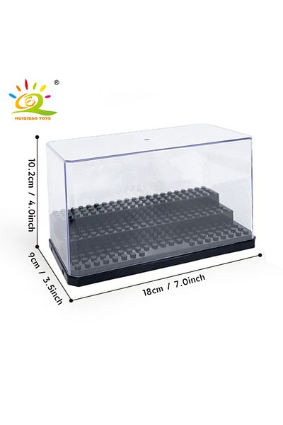 Choice Black With Box Huiqibao Dustproof Display Case Box Show Case For Model Collection Building Blocks Fi