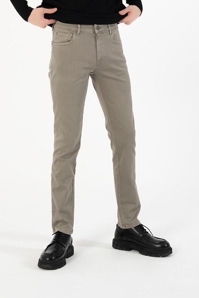 GMG FIRENZE Gmg Fırenze Regular Waist Regular Leg Slim Fit Khaki Men's Trousers GU23MSS01023
