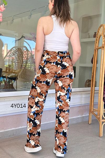 İnce Topuk Viscose Combed Cotton Trousers - 4y014 Model