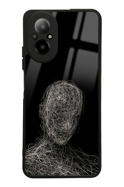 Spoyi Oppo Realme 12 Lite Draw Silhouette Design Glossy Phone Case