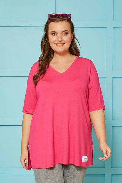 Büyük Moda V-NECK DUMPED BASIC TEE