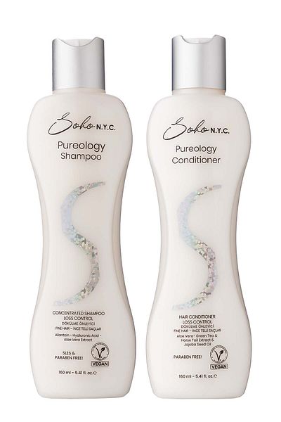 Soho N.Y.C. PUREOLOGY 160ML Anti-Shedding Shampoo+Cream Set for Hair with Fine Strands