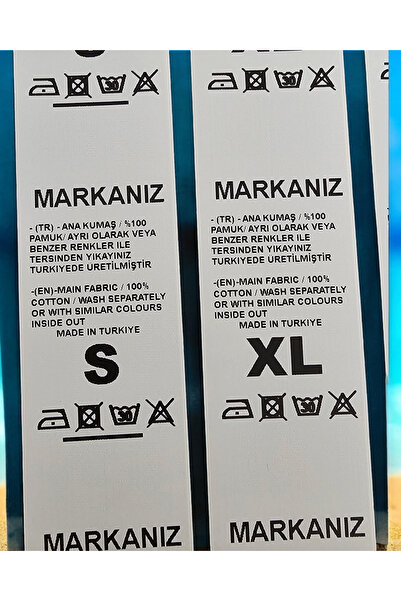 BeybiNest Sb Etiket Japon Akmaz 1000 Adet  Yıkama Talimatı Yıkama Etiketi Marka Etiketi