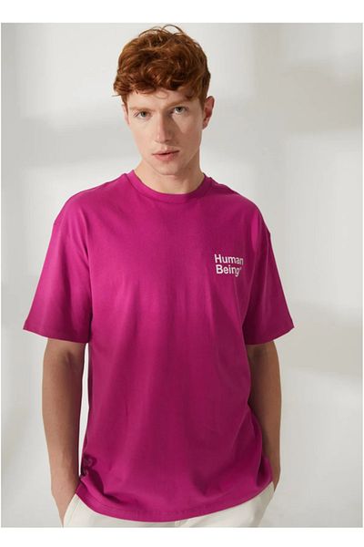 GMG FIRENZE Fuchsia Men's T-shirt - Crew Neck Gu23mss03021