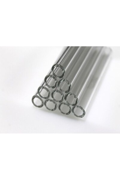imarastirma Borosilikat Şeffaf Cam Boru İki Ucu Açık Kalınlık 07mm Uzunluk 10cm X 10 Adet