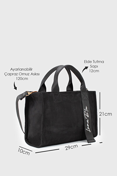 LUNABLU Geantă de mână și de umăr pentru femei, cu mâner din piele intoarsa