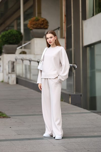 Nesil Sweat Pants and Lacy Waist Sweatpants Set