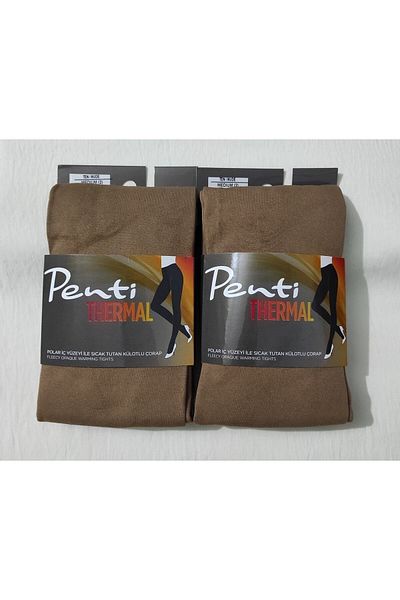 Penti Thermal Γυναικείο Μαύρο Fleece Εσωτερικό Χειμερινό εύκαμπτο καλσόν 2 τεμαχίων
