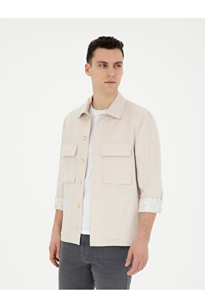 Pierre Cardin Bej Regular Fit Ceket 50285546-VR011