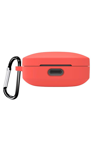 Microsonic Xiaomi Redmi Buds 6 Active Kılıf Askılı Mat Silikon Kırmızı