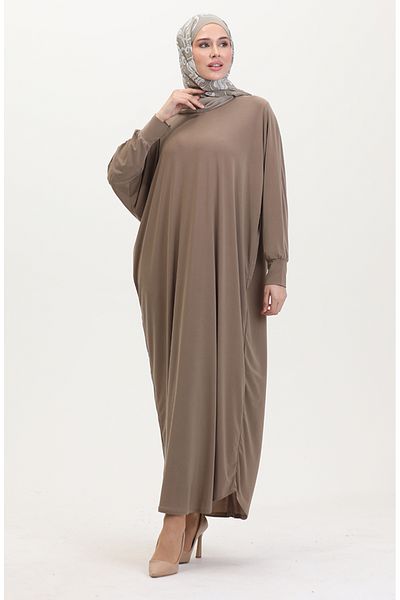 sefamerve Φαρδύ φόρεμα 2000-23 Light Mink Bat Sleeve