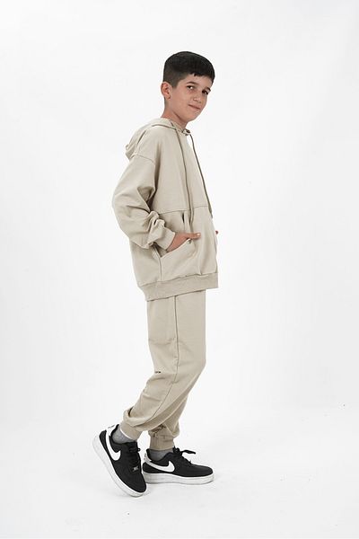 HayKids Σετ αθλητικής φόρμας με μακρυμάνικο εμπριμέ με κουκούλα
