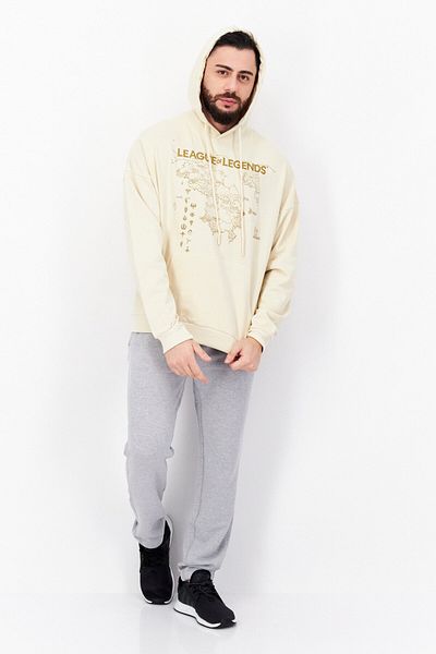 League of Legends x Difuzed Men Graphic Long Sleeves Hoodie, Beige