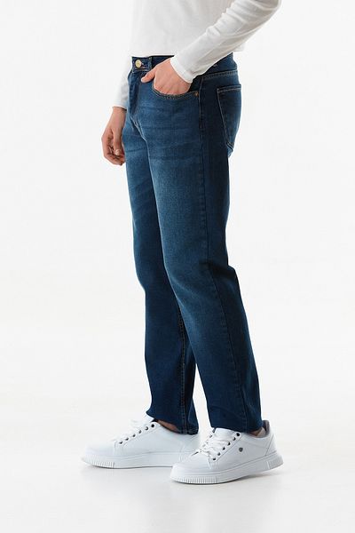 Fulla Moda Ίσιο τζιν παντελόνι με φερμουάρ