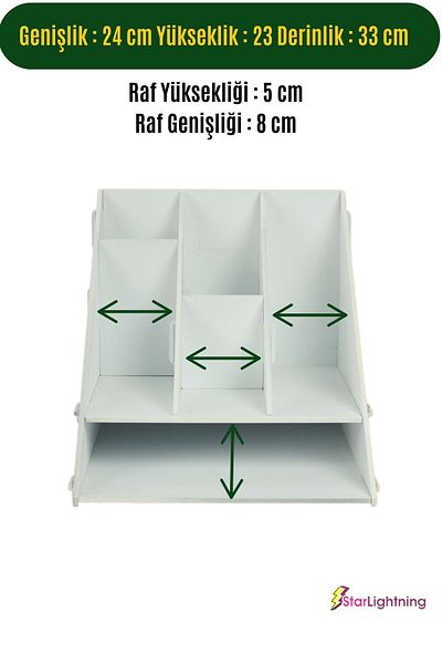 StarLightning White Color Model 4 - Desk Organizer, Document Shelf Desktop Organizer