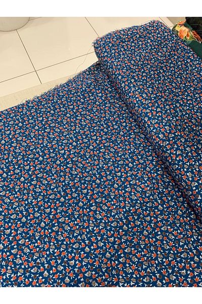 Evimmis Model de flori crocante Bumbac Țesătură de lux din viscoză Rochie Fusta Shalwar Cuplu Lățime: 150 Cm