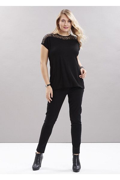 EVEN plus size Black Skinny Leg Large Size Jeans