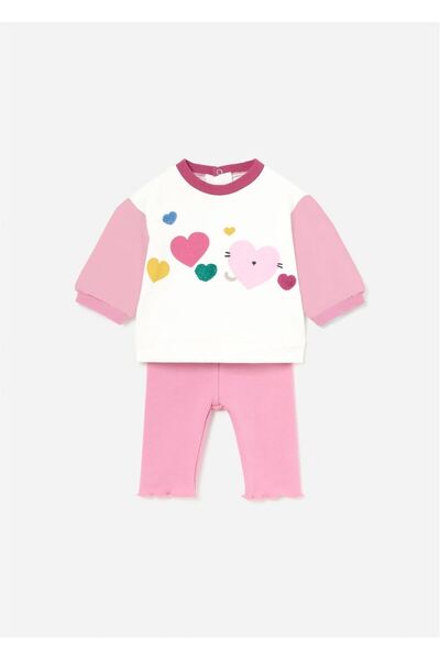 MAYORAL Pink Baby Girl Set of 4 - Top and Bottom Set 2786