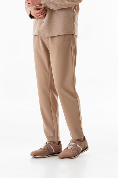 Fulla Moda Παντελόνι Jogger με φερμουάρ με κορδόνια στη μέση