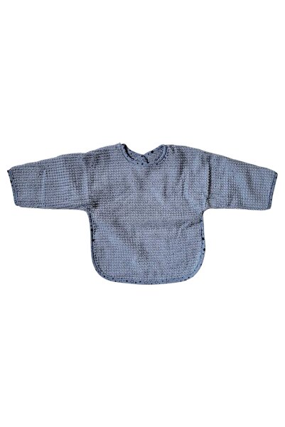 PAMUK HANIM 6-24 Months Cotton Baby/Child Towel with Sleeves - Baby Bib Gray