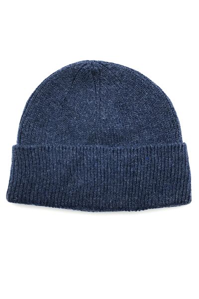 AXE SPORTSWEAR Winter Dark Blue Wool Ribbed Raglan Folded Basic Beret Winter Beret
