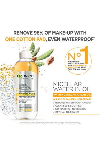 Garnier SkinActive Micellar Cleansing Water with Moroccan Argan Oil 400ml