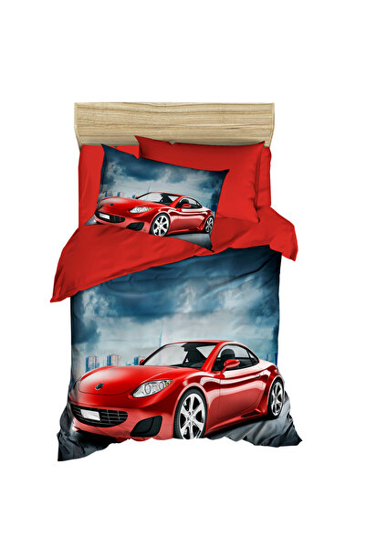 Fabeteks Sports Race Car Digital Single Teen Bedding Set