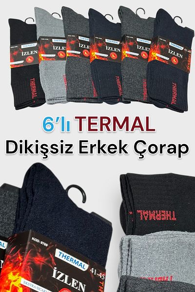 Tutku 6 пакета мъжки черни термо чорапи