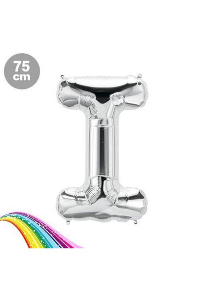 Parti Dükkanım Letter I Foil Balloon Silver (75 cm)