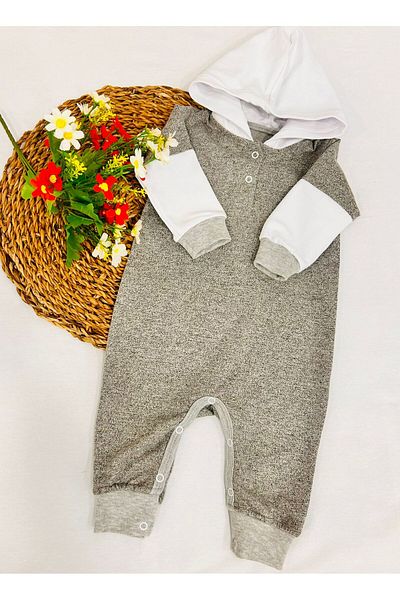 Pierre Cardin Hooded Baby Jumpsuit Without Booties
