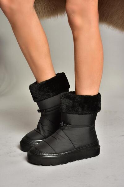 Fox Shoes T476434004 Siyah Kumaş Kadın Bot