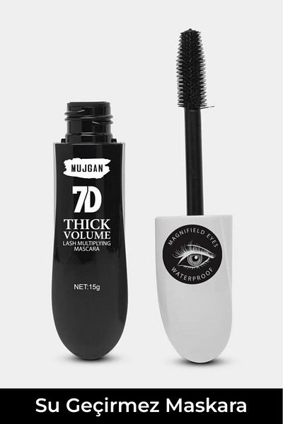 MUJGAN 7D Waterproof Mascara - Intense Volume and Long-Lasting Effect
