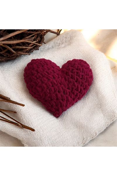 Alize Puffy Heart Decorative Wool Pillow Throw Pillow