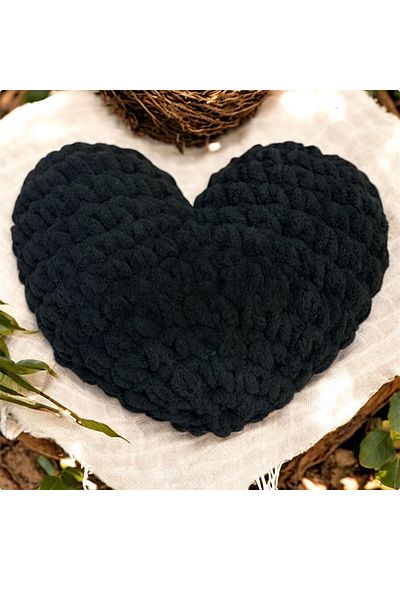 Alize Puffy Heart Decorative Wool Pillow Throw Pillow