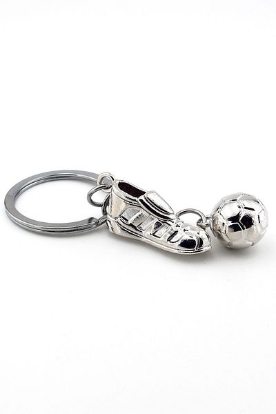Solfera Soccer Ball and Cleats Football Player Shoes Sports Metal Keychain Kc146