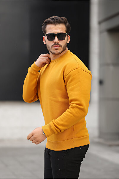 MAXIMILLIAN Чоловічий велосипедний комір помаранчевий Regular Fit Світшот