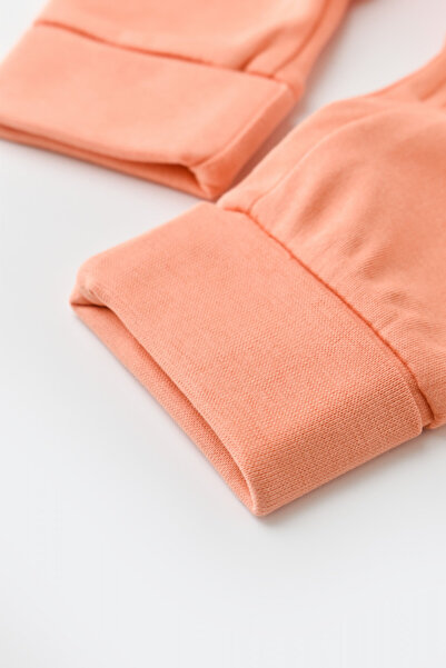 BabyCosy Salopeta cu fermoar cu maneca lunga si pantaloni lungi Roz Piersica, BabyCosy, 12-18 luni