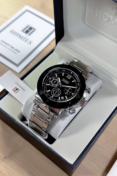 Homies Special Boxed Gift Men's Wrist Watch Silver Color Steel Cord + Gift Bracelet Hme2055C3