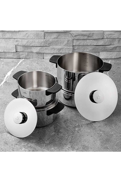 Jumbo 3Ply Infinity 8 Piece Steel Cookware Set