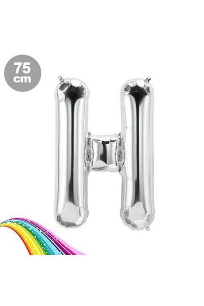 Parti Dükkanım Letter H Foil Balloon Silver (75 cm)