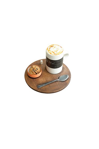 Davi Ahşap Wooden Presentation Plate - Elegance for Your Beverage Presentations