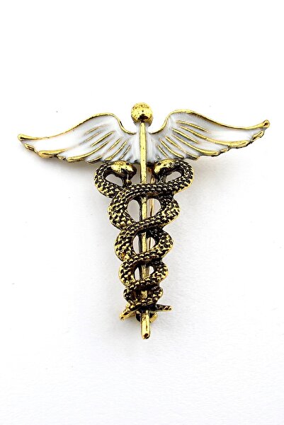 Solfera Tıp Simgesi Doktor Ezcacı Asklepios Sağlık Rozet Pin Broş İğne Rz232