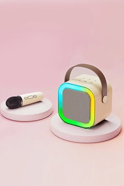 NEFFO Küçük Boy RGB Ledli Mikrofonlu Bluetooth Hoparlör Ses Bombası Yüksek Se...