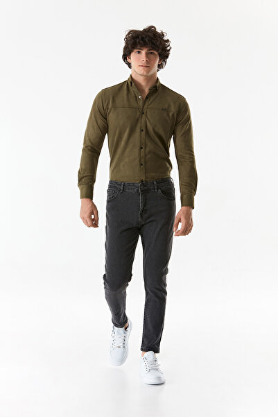 Fulla Moda Fermuarlı Straight Jean Pantolon