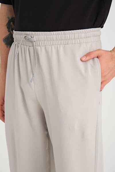 Valiberta Mineral Gray Baggy Fit Two Thread Sweatpants and Trousers