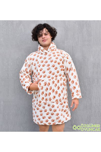 Özgüner Oyuncak Winter Cold Farewell with Warm Fleece Plush Wearable Blanket