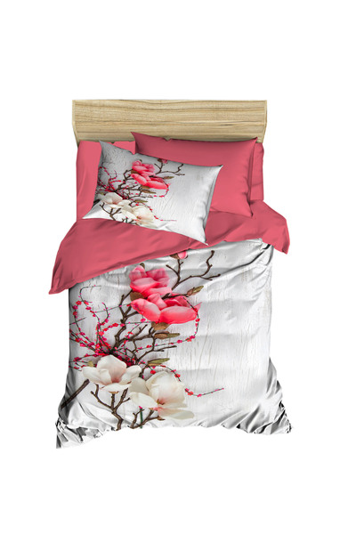 Fabeteks Single Young Duvet Cover Set in Flower Gonca Branch