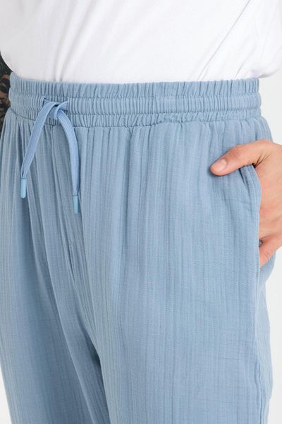 Valiberta Cold Blue Light and Comfortable Men's Muslin Baggy Pants