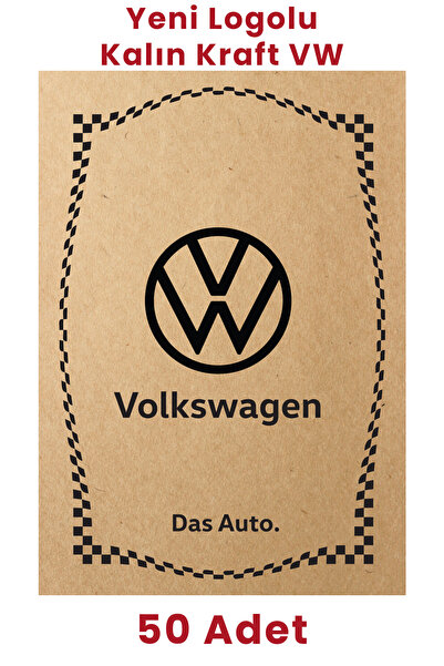 Kraft 120gr Volkswagen Oto Paspas Kağıdı 50 Adet - 35x50cm - Kalın Kağıt Baskılı